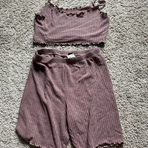 SHEIN Waffle Knit Set